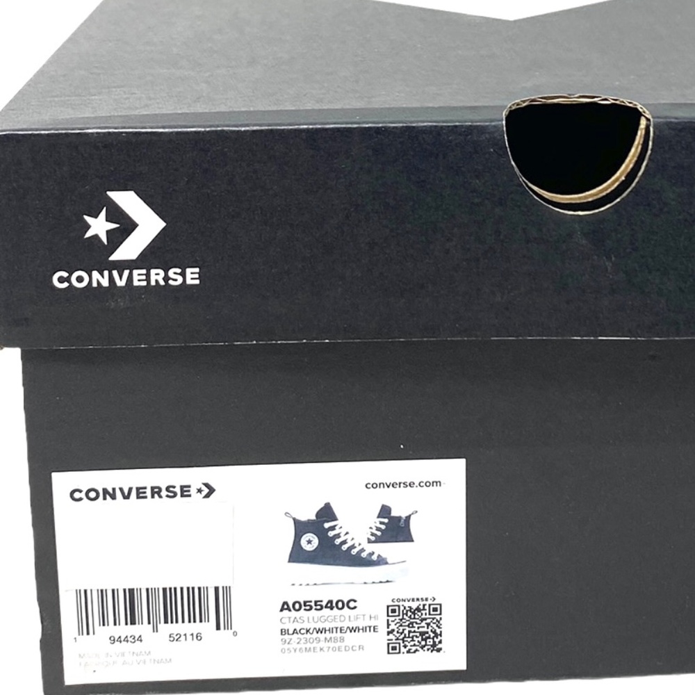 Converse Chuck Taylor Lugged Lift Platform Leather Casual Shoe Kid Women A05540C - Picture 9 of 10